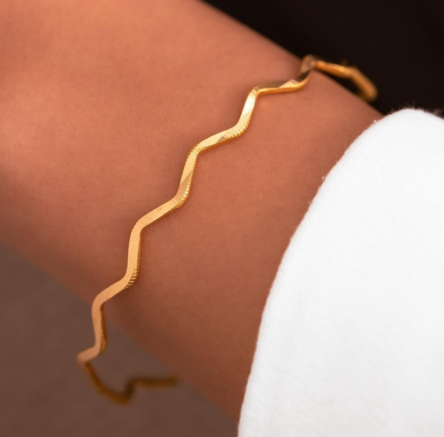 10 Gram 22 Ayar Altın Zigzag Ajda Bilezik