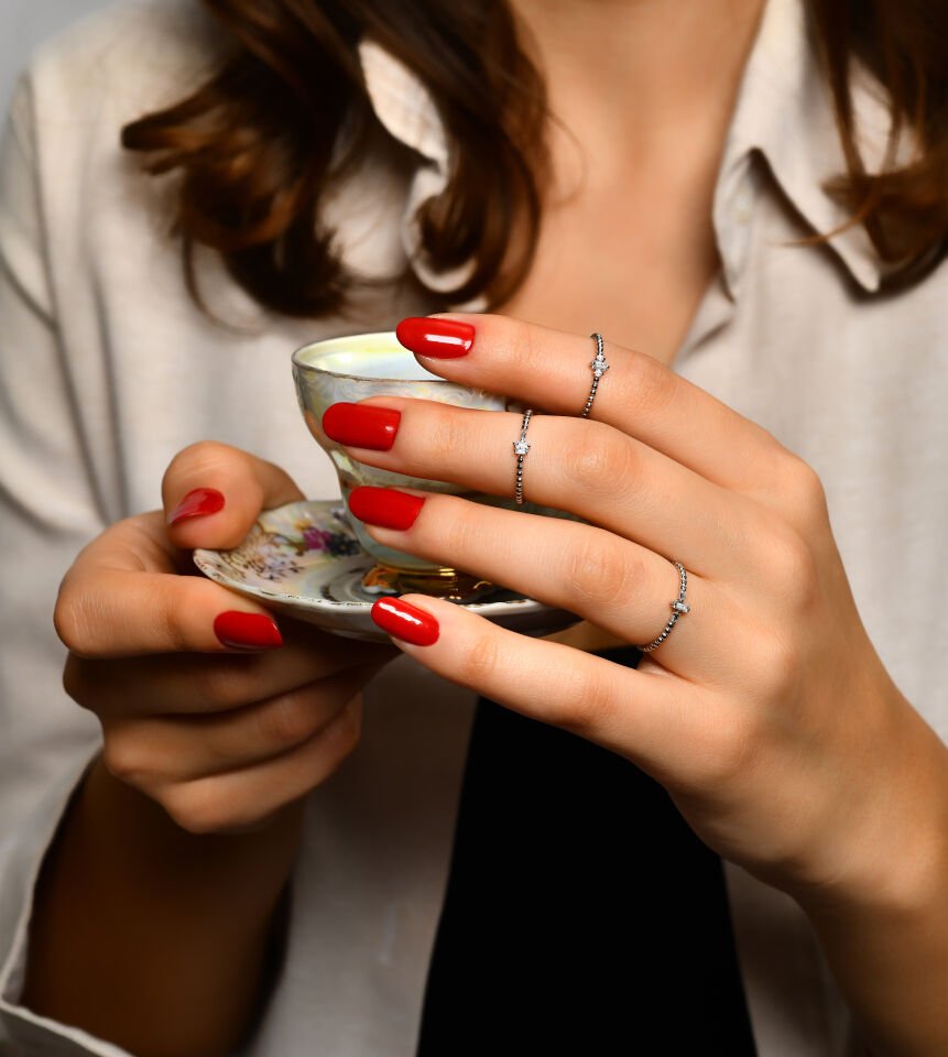 0.08 Karat Bagetli Tria Yüzük