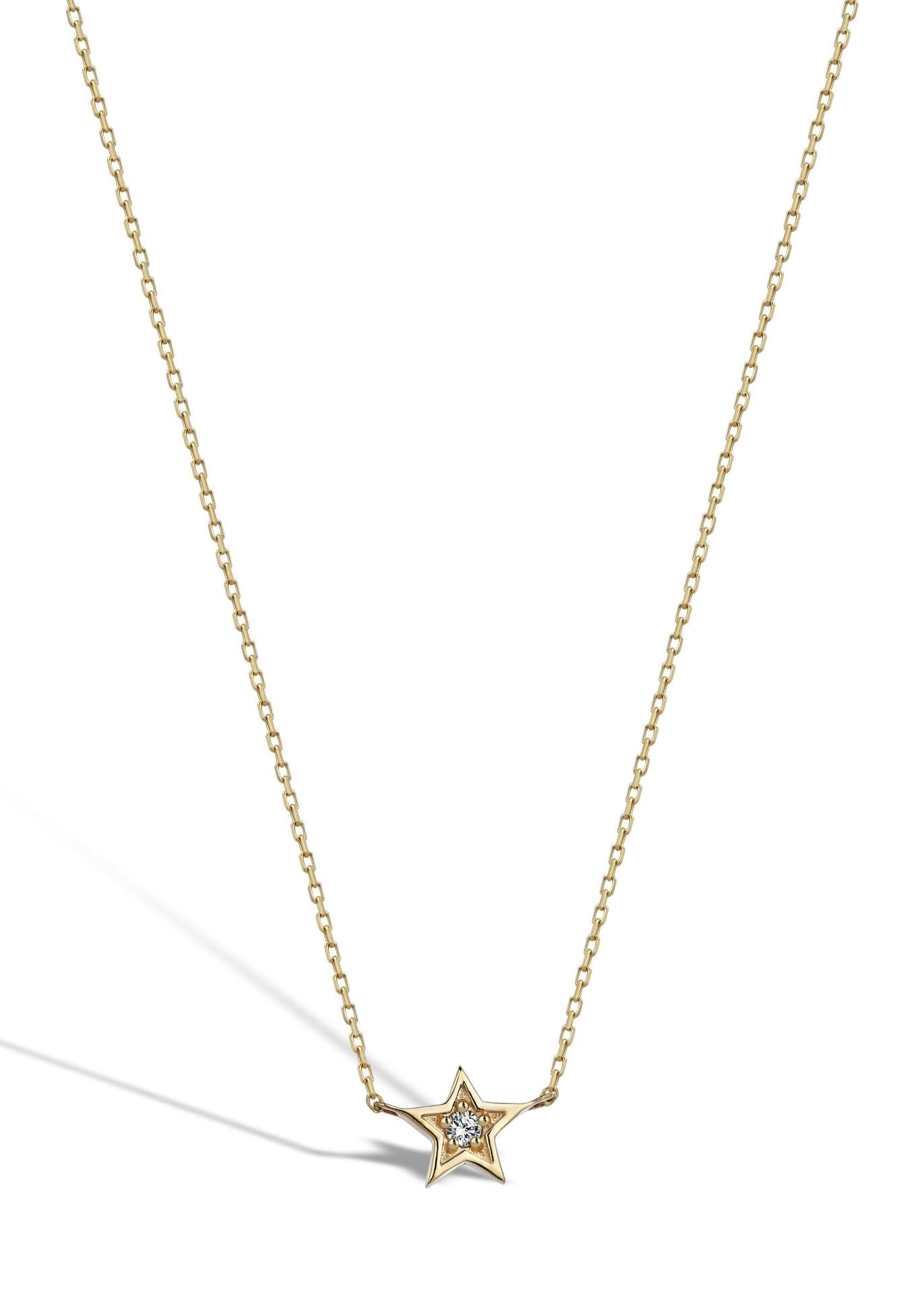 0.02 Karat Pırlanta Yıldız Kolye