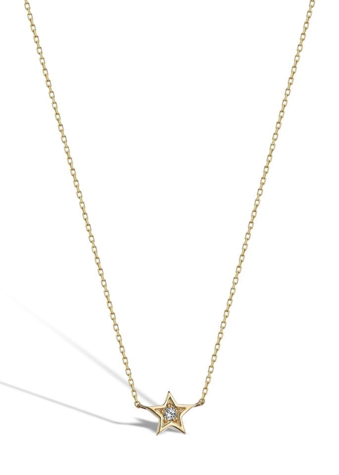 0.02 Karat Pırlanta Yıldız Kolye